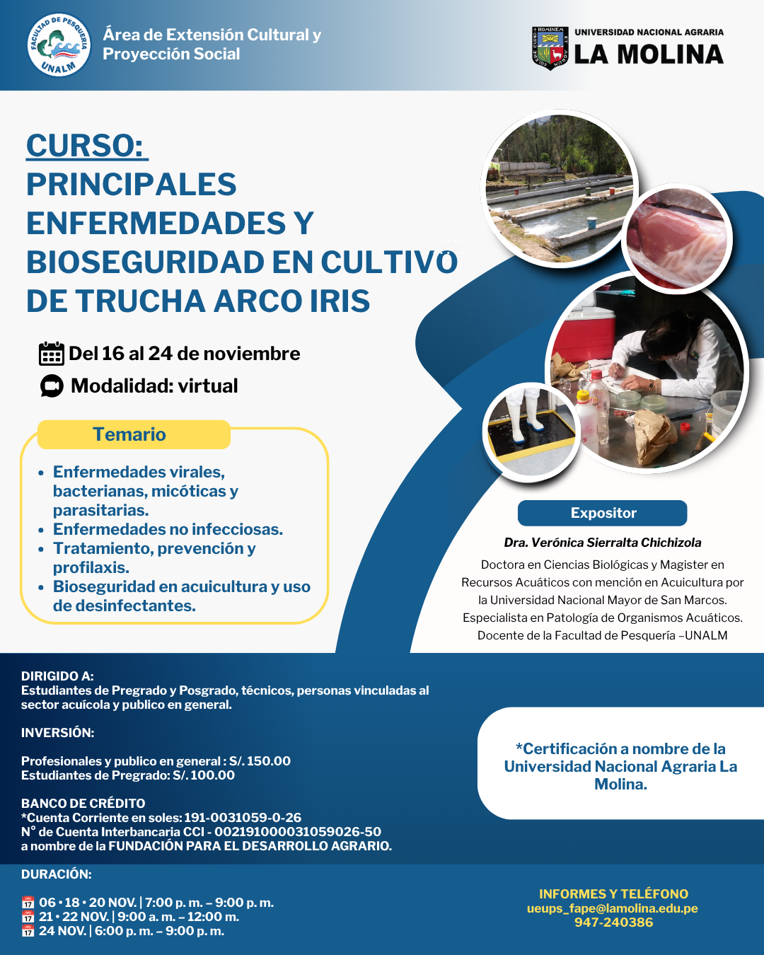 PRINCIPALES ENFERMEDADES Y BIOSEGURIDAD EN CULTIVO DE TRUCHA ARCO IRIS